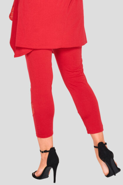Fashionbook Wholesale Plus Size Lace Legging Red