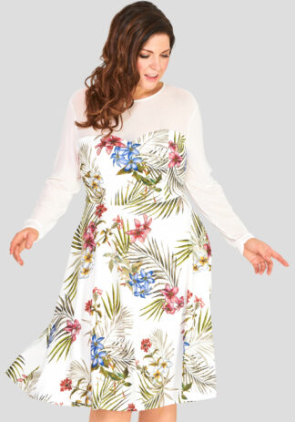 Fashionbook Wholesale Plus Size Floral Print Dress