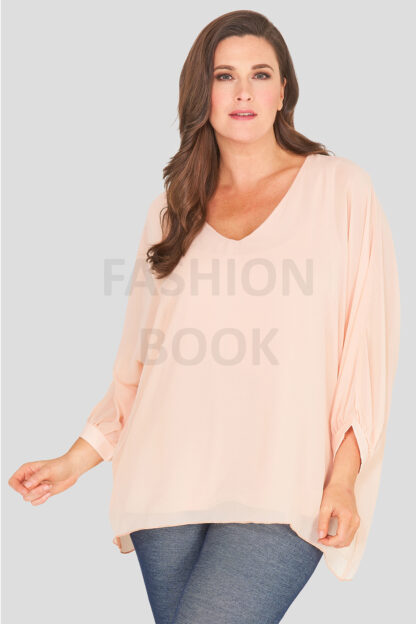 fashionbook wholesle plus size chiffon top made in england