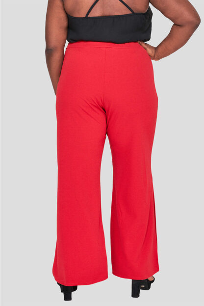 Wholesale Fashionbook Plus Size Red Wide Leg Trousers