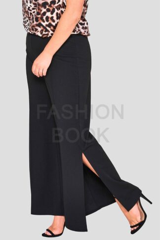 Wholesale Fashionbook Plus Size Black Wide Leg Trousers