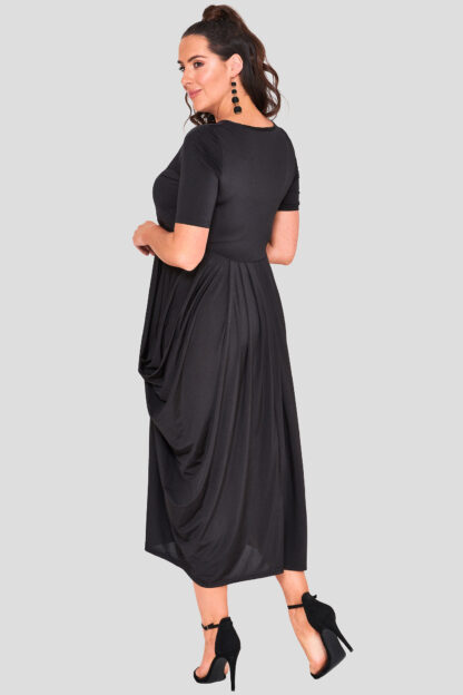 fashionbook wholesale plus size drape dress black