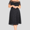 fashionbook wholesale plus size clothing vintage lace skater dress