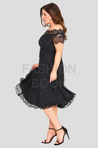 fashionbook wholesale plus size clothing vintage lace skater dress