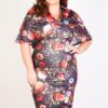 Fashionbook wholesale plus size clothing cape dress