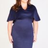 Fashionbook wholesale plus size clothing cape dress