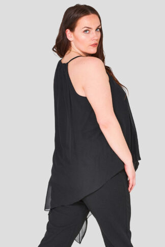 Asymmetric V Neck Cami Plus Size Wholesale Top