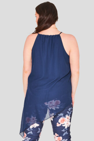 Asymmetric V Neck Cami Plus Size Wholesale Top