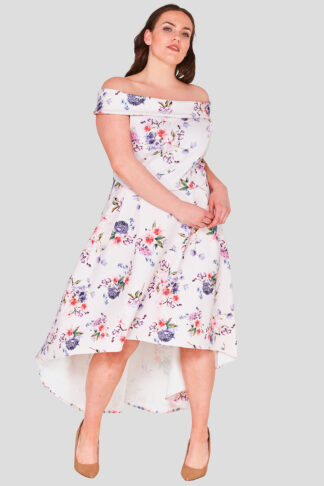 Dip Hem Floral Plus Size Wholesale Occasion Dress