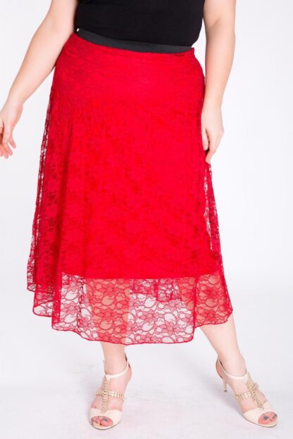 Fully Lined A-Line Plus Size Lace Skirt Wholesale