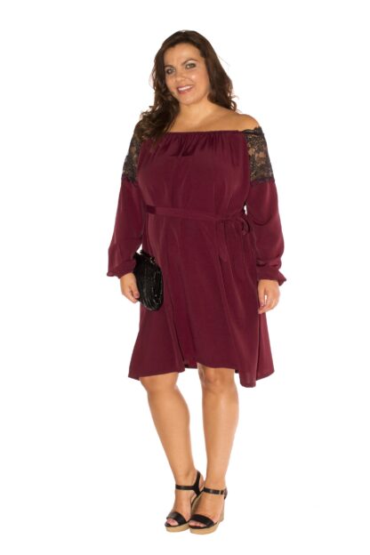 Plus Size Wholesale Lace Shoulder Gypsy Dress