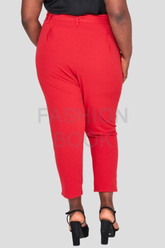 Red Plus Size Cigarette Trouser Wholesale Fashion Book