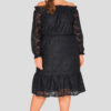 Sunflower Lace Plus Size Bardot Dress Wholesale