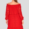 Sunflower Lace Plus Size Bardot Dress Wholesale