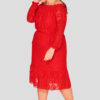 Sunflower Lace Plus Size Bardot Dress Wholesale