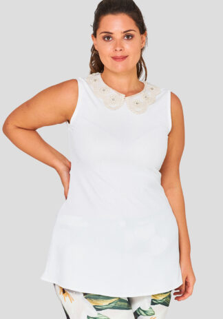 Embroidered Plus Size Wholesale Collar Top