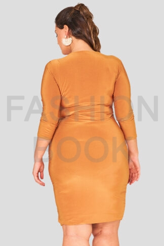 Wrap Front Evening Dress
