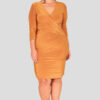 Wrap Front Evening Dress