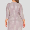 Wrap Front Foil Evening Dress
